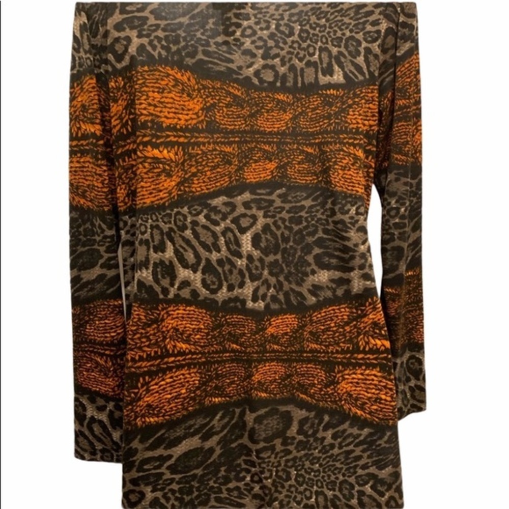 Isabel Animal Print Long Sleeve Top Size M - Picture 2 of 5